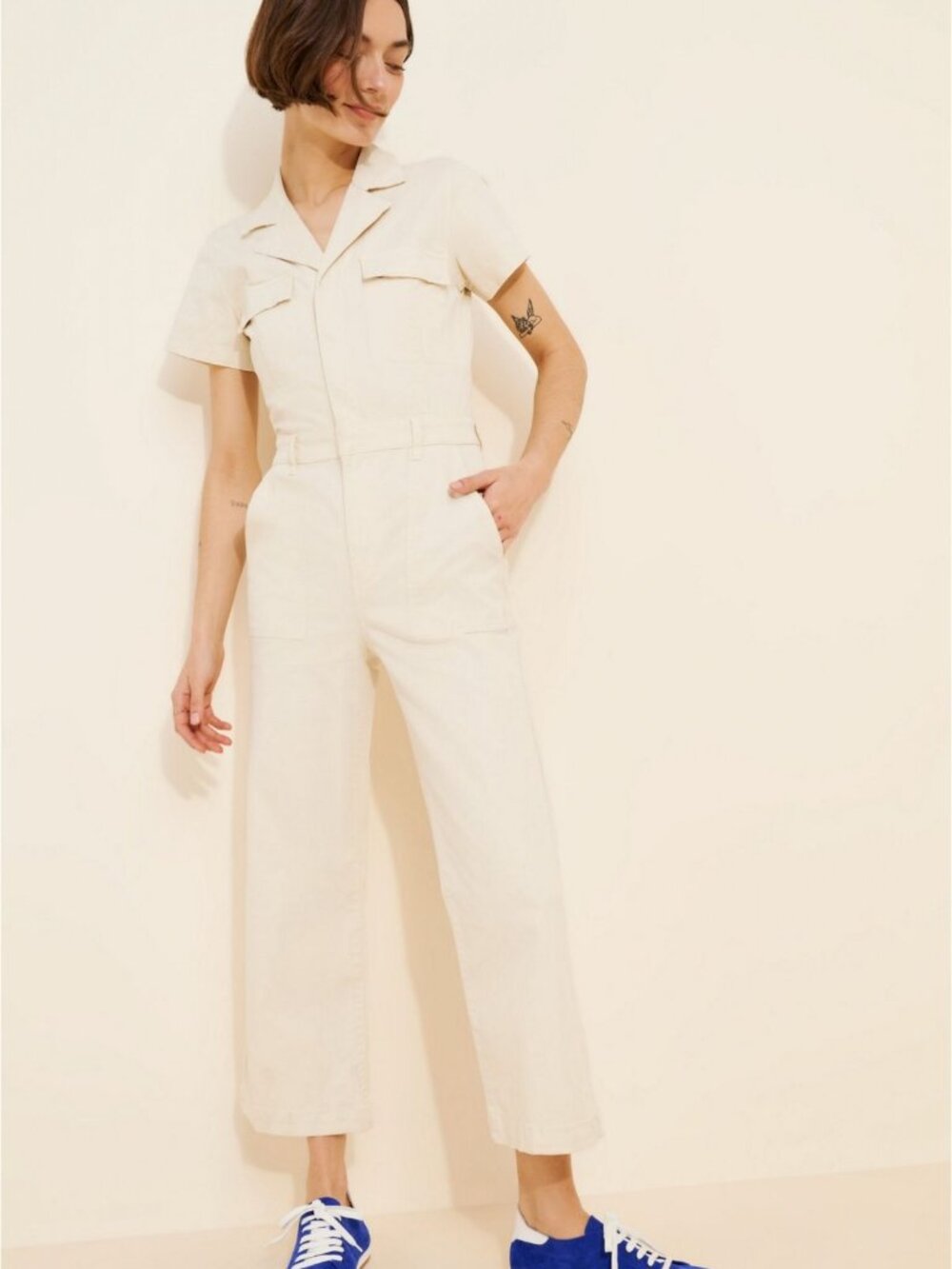 Pistola Makenna Utility Jumpsuit White Size L